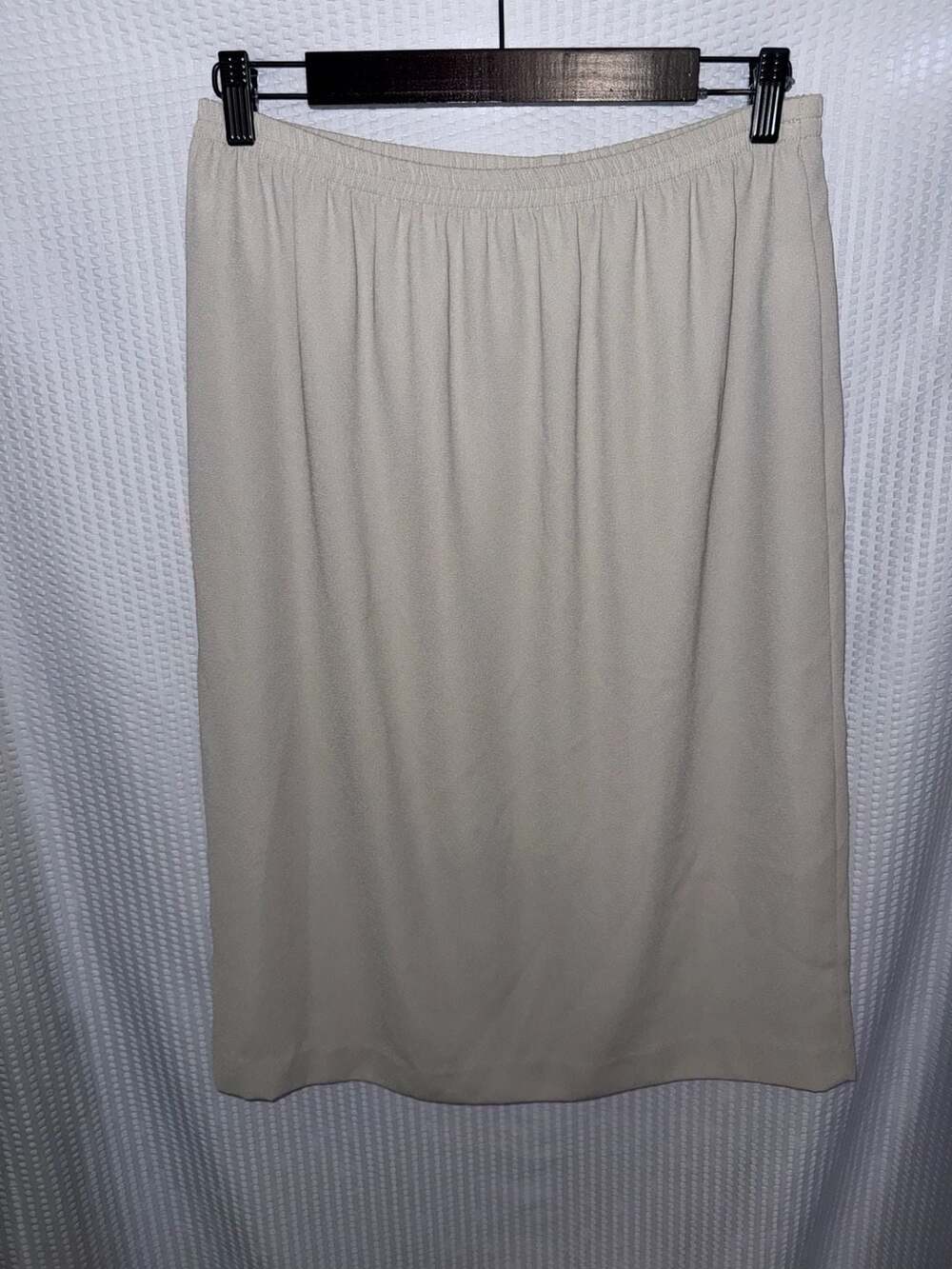 Leslie Fay Vintage Elastic Waist Midi Skirt Size 12